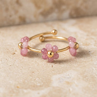 Rose Quartz Ring "Flower"