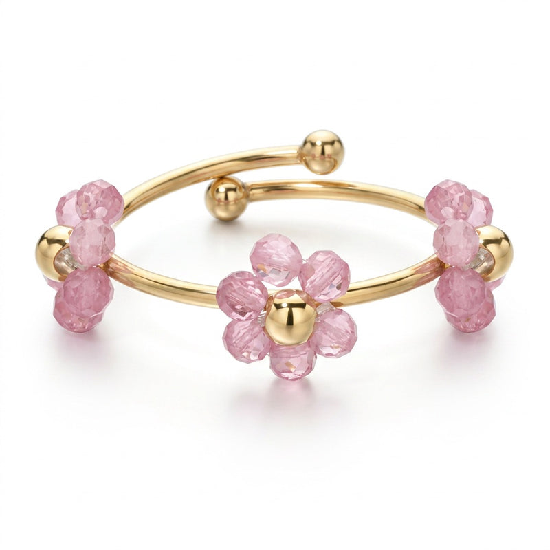 Rose Quartz Ring "Flower"