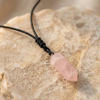Rose Quartz Necklace "Totem"