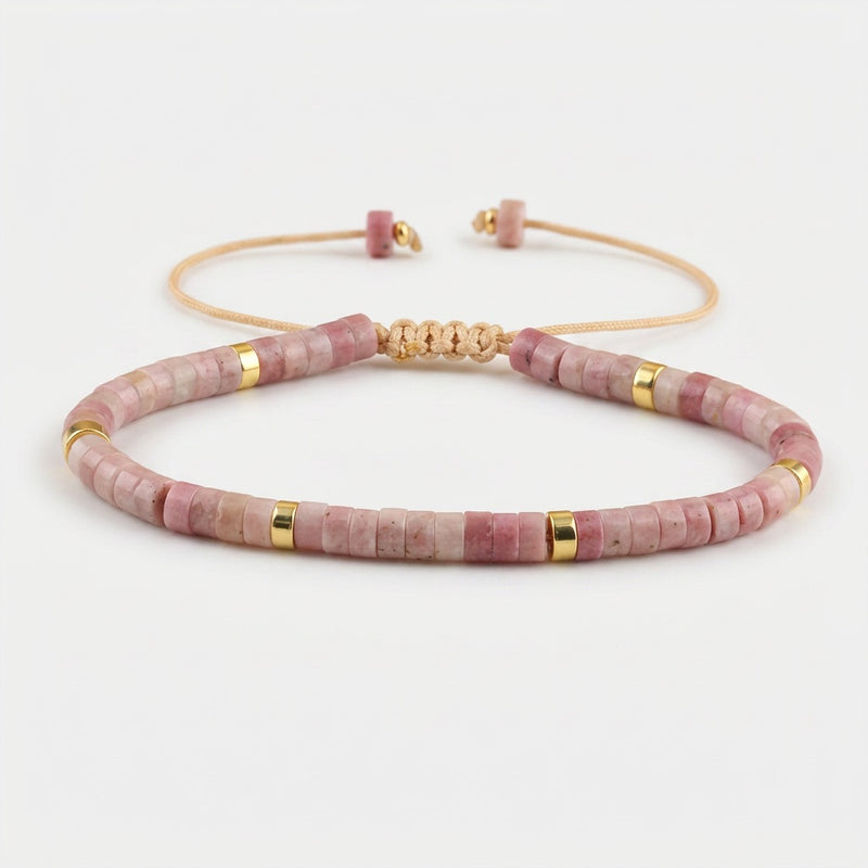 Rhodochrosite Stone Bracelet "Emperor"