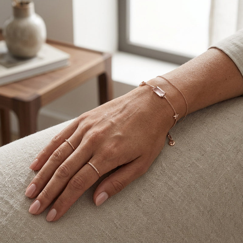 Rose Quartz Bracelet "Selune"