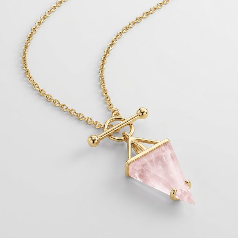 Rose Quartz Necklace "Hero"