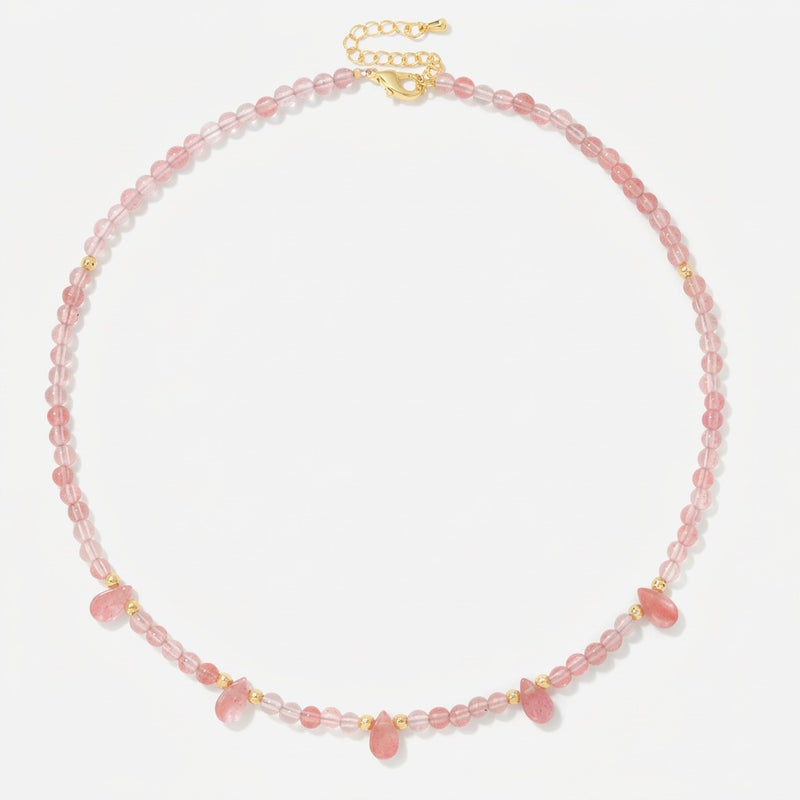 Rose Quartz Necklace "Reflection"