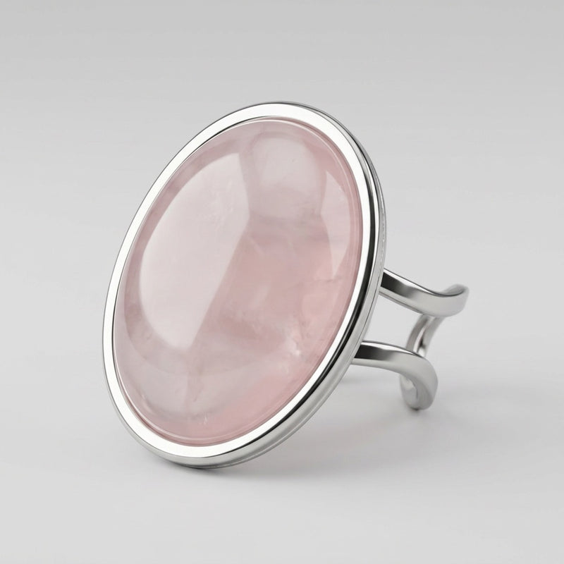 Rose Quartz Adjustable Ring "Pink Sweetness"