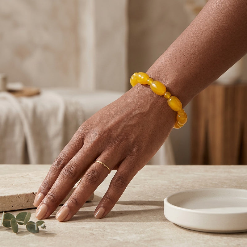 Yellow Agate Bracelet “Elyra”
