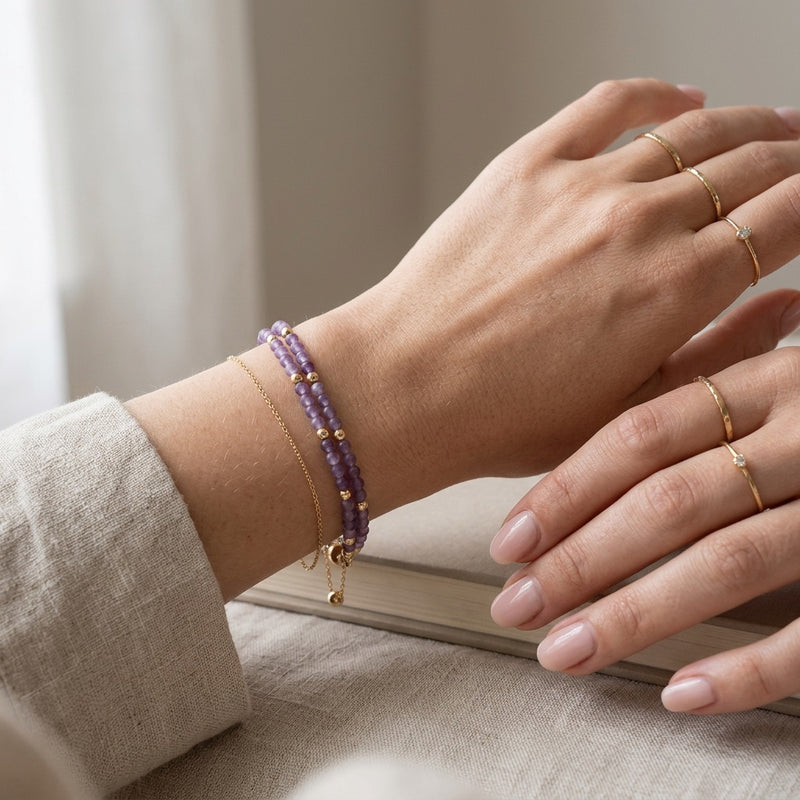 Amethyst Stone Bracelet "Feels"