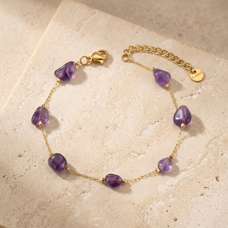 Amethyst Stone Bracelet "Veloria"