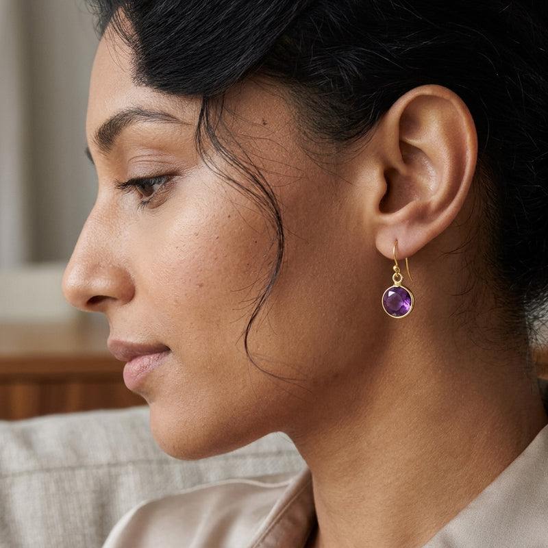 Amethyst Stone Earrings "Precious"