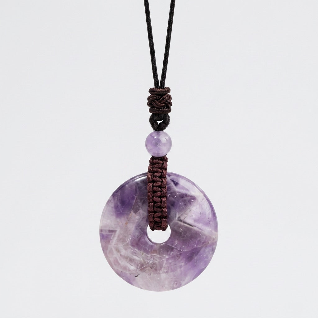 Amethyst Stone Pendant Orbit