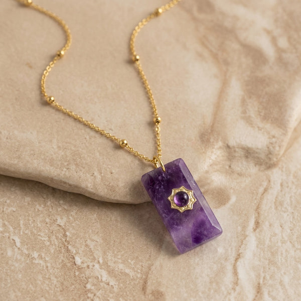Amethyst Stone Necklace "Mobli"