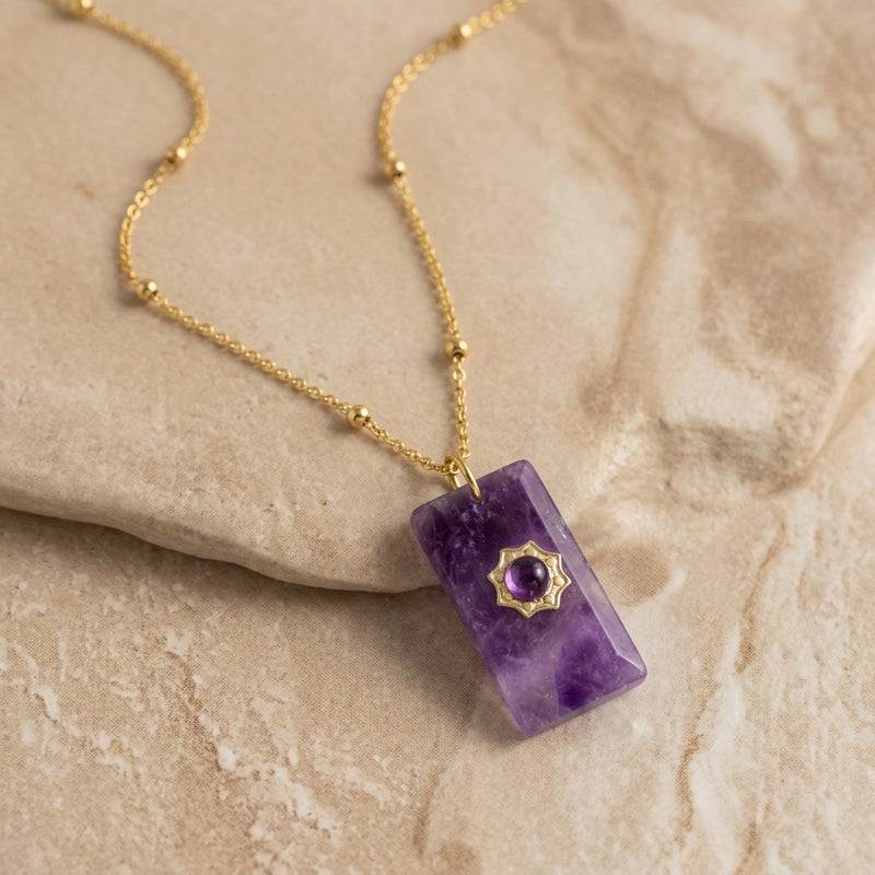 Amethyst Stone Necklace "Mobli"