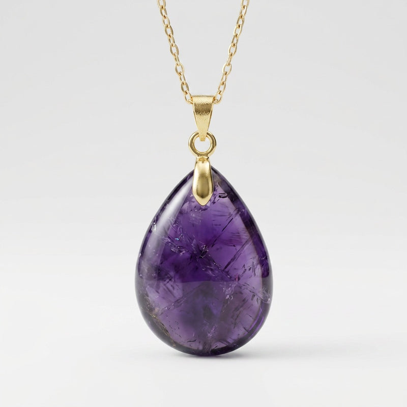 Amethyst Stone Necklace “Perle”