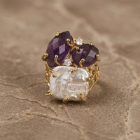 Amethyst Stone Ring "Diana"