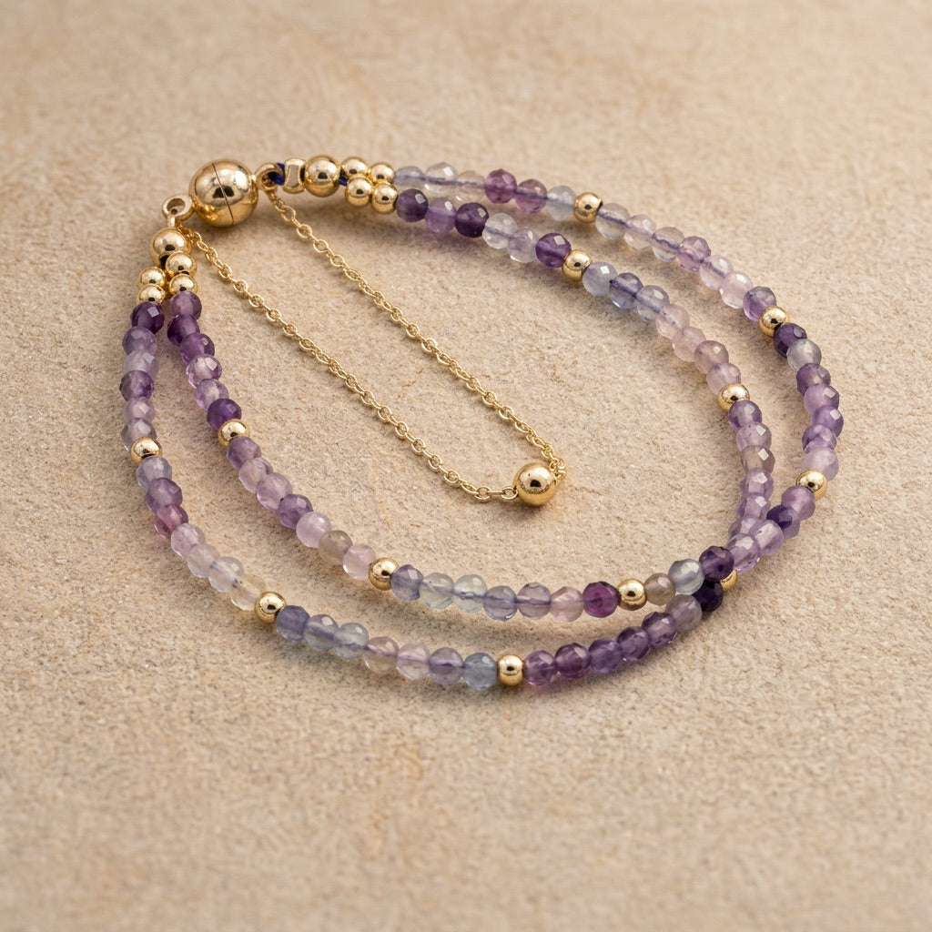 Fluorite Stone Bracelet "Velmora"
