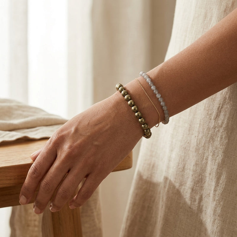 Pyrite Stone Bracelet “Iron”