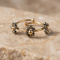 Pyrite Ring adjustable "Flower"