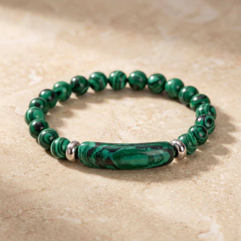 Malachite Stone Bracelet "Verdelis"