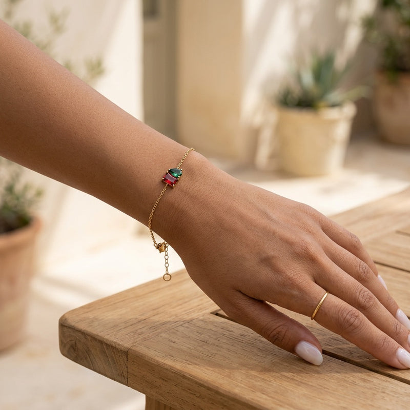Garnet Stone Bracelet “Esmira”