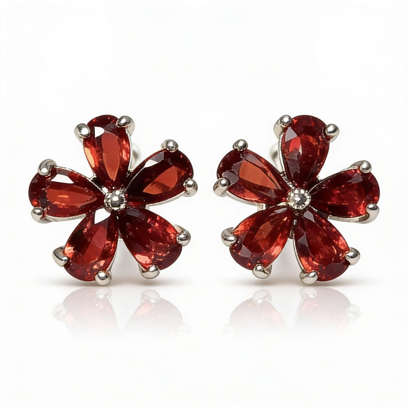 Garnet Earrings "Lucky"
