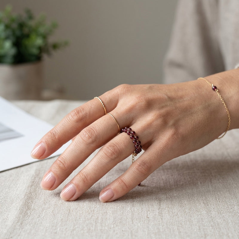 Garnet Ring round "Grape"