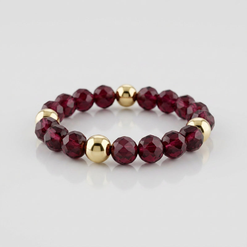 Garnet Adjustable Ring "Niubi"