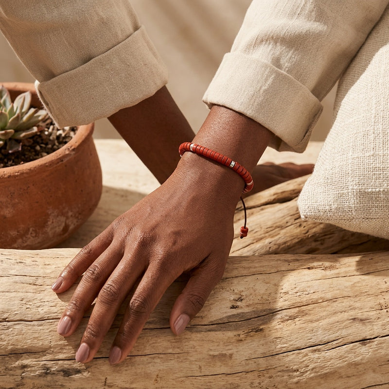 Red Jasper Beaded Bracelet Emperor