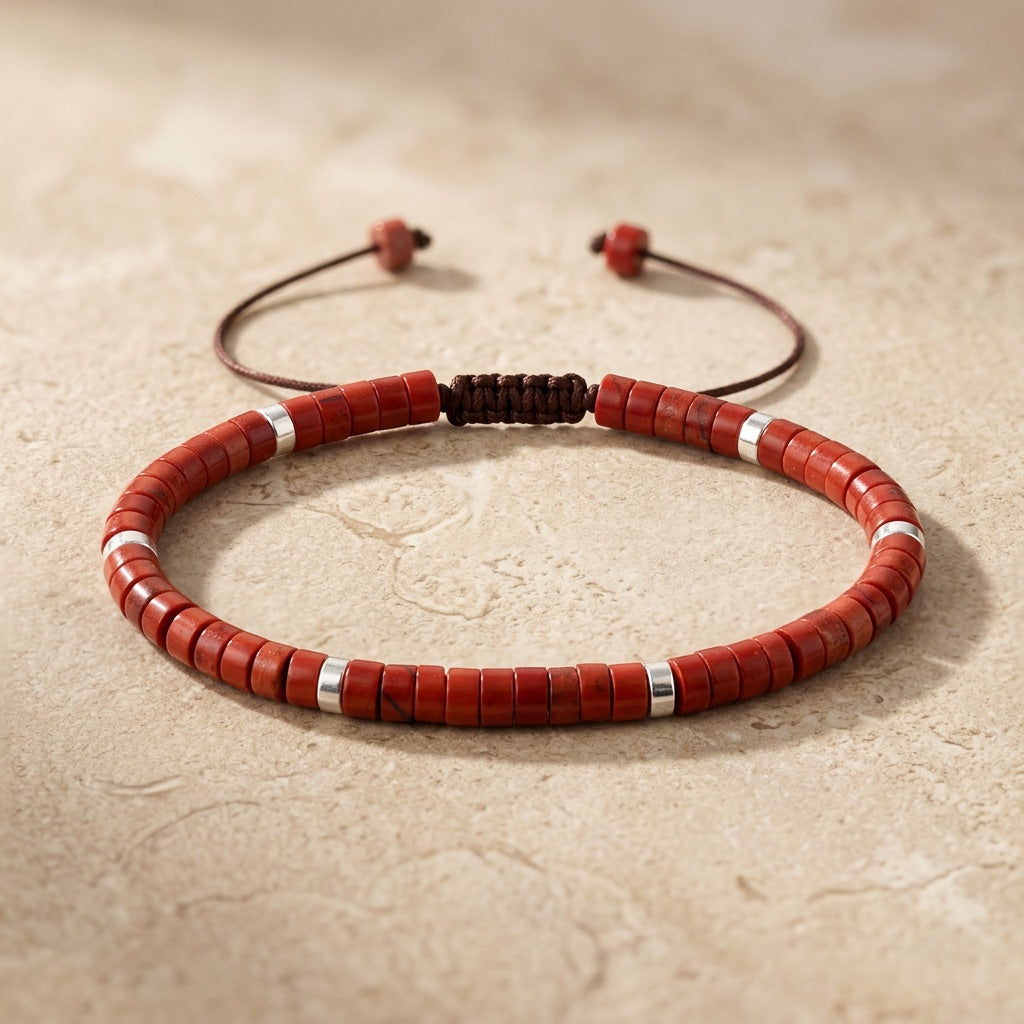 Red Jasper Beaded Bracelet Emperor