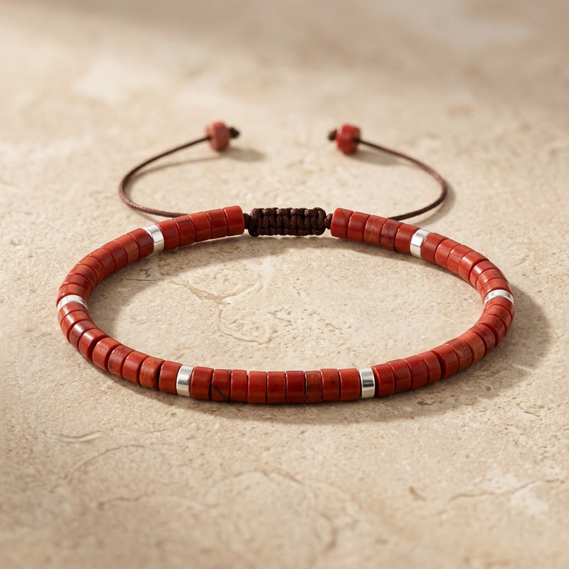 Red Jasper Beaded Bracelet Emperor