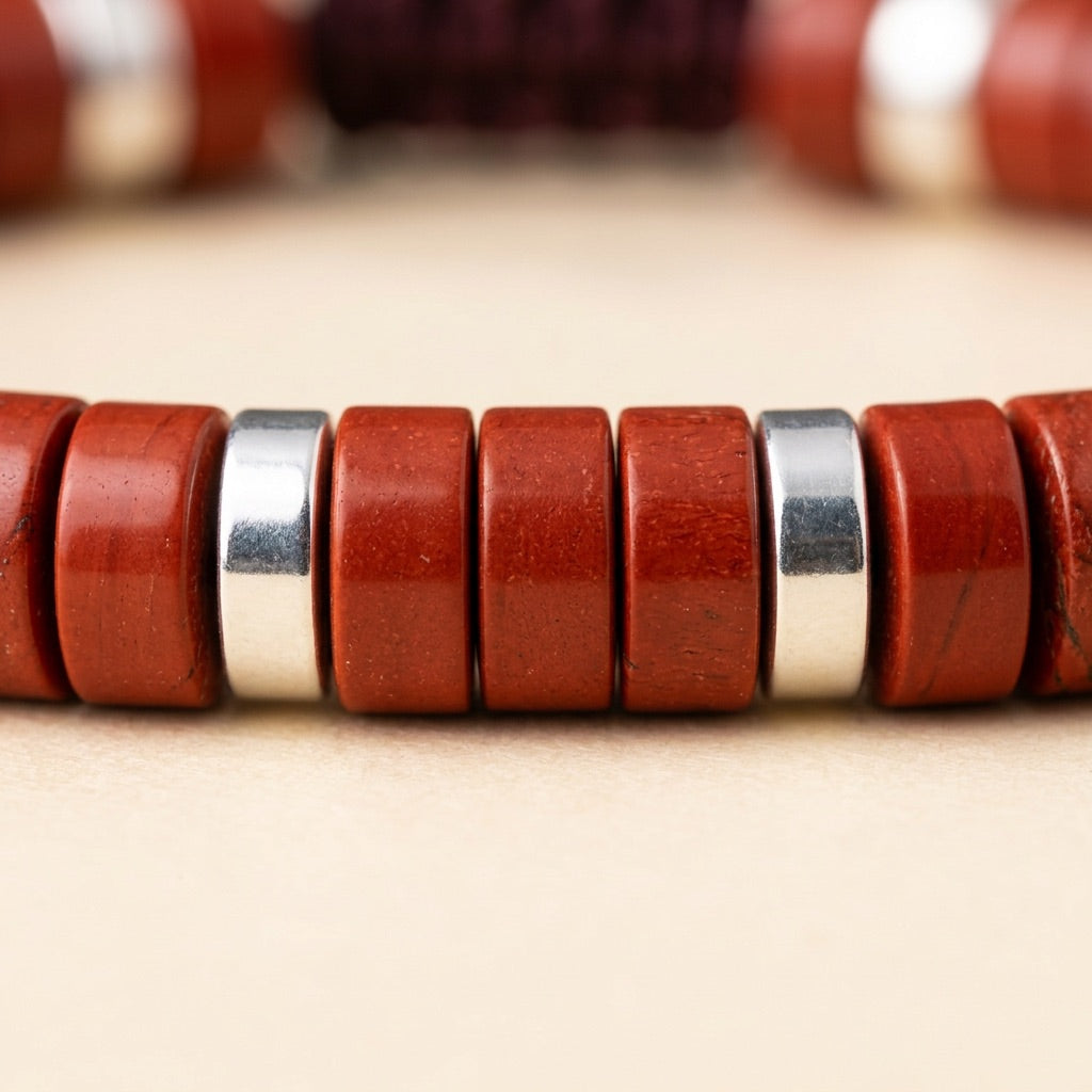 Red Jasper Beaded Bracelet Emperor