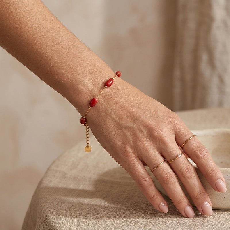 Red Jasper Stone Bracelet “Terra Pulse”