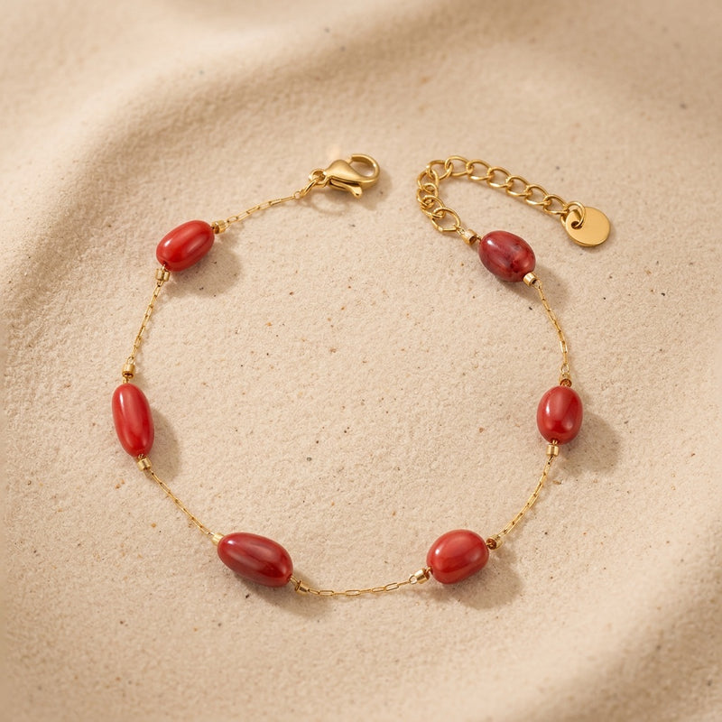 Red Jasper Stone Bracelet “Terra Pulse”