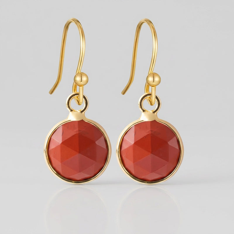 Red Jasper Stone Earrings "Precious"