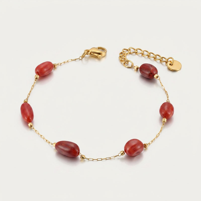 Red Jasper Stone Bracelet “Terra Pulse”