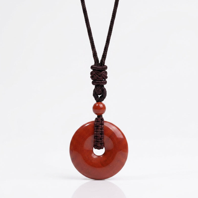 Red Jasper Stone Pendant "Orbit"
