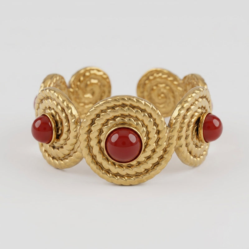 Red Jasper Ring "Trio" adjustable