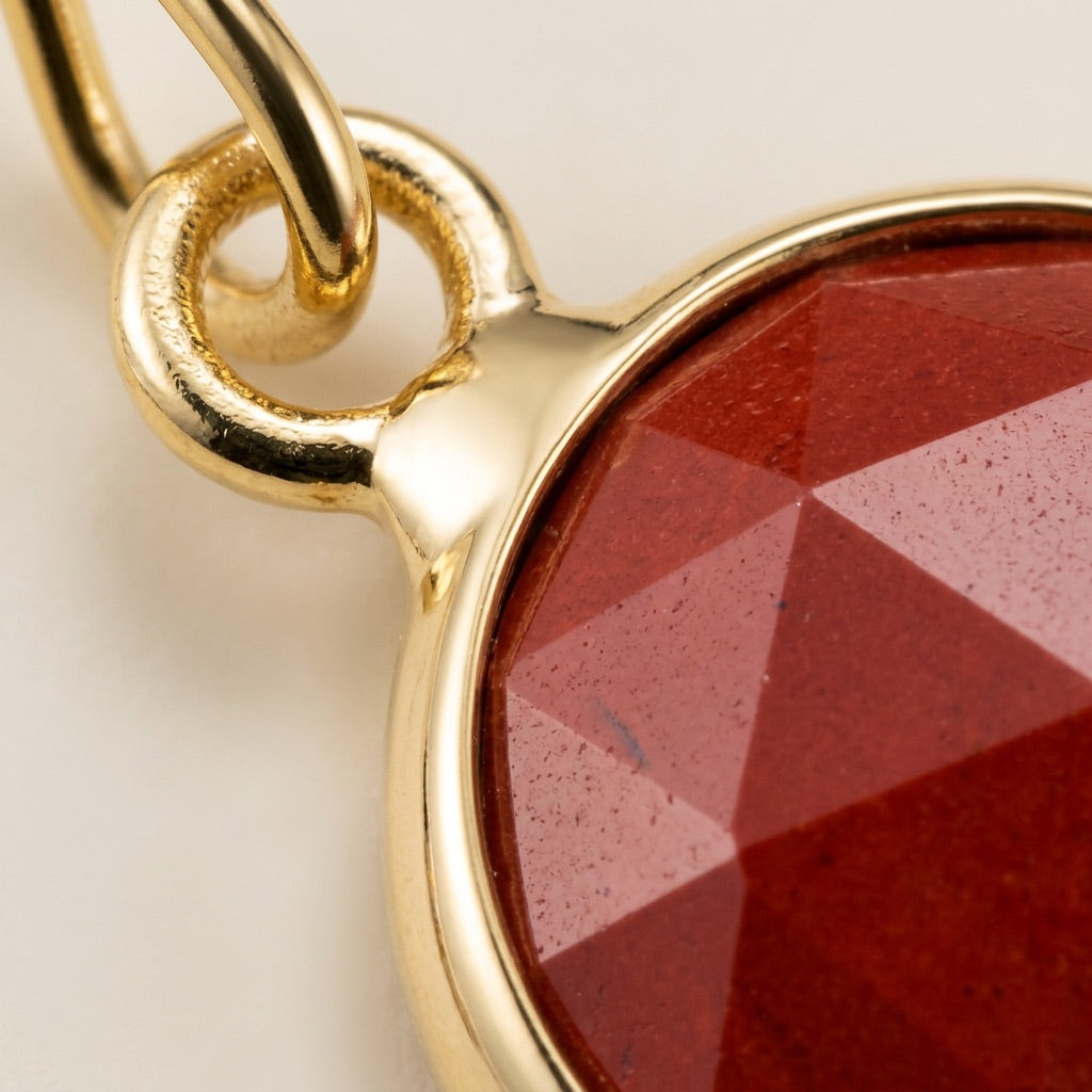 Red Jasper Stone Earrings "Precious"