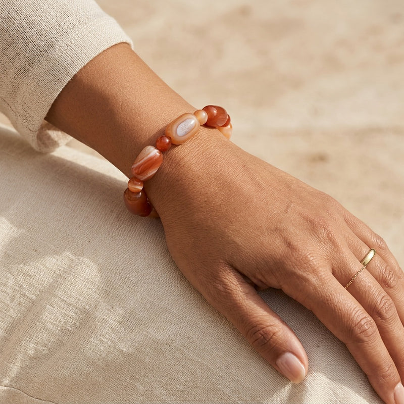 Red Agate Bracelet “Elyra”