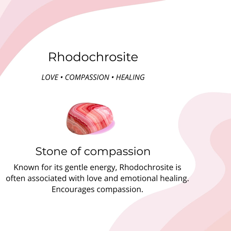 Pink Rhodochrosite Bracelet "madru"