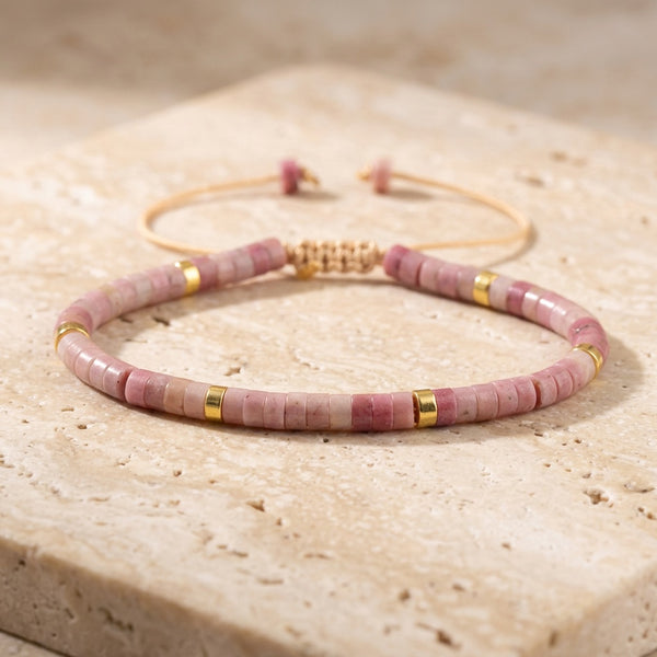 Rhodochrosite Stone Bracelet "Emperor"