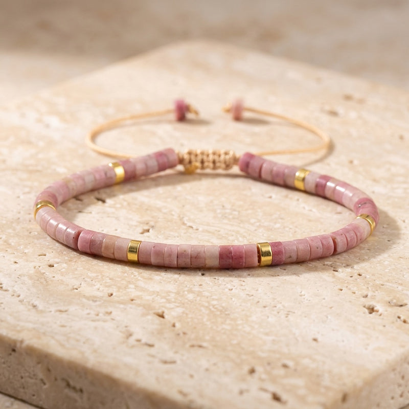 Rhodochrosite Stone Bracelet "Emperor"