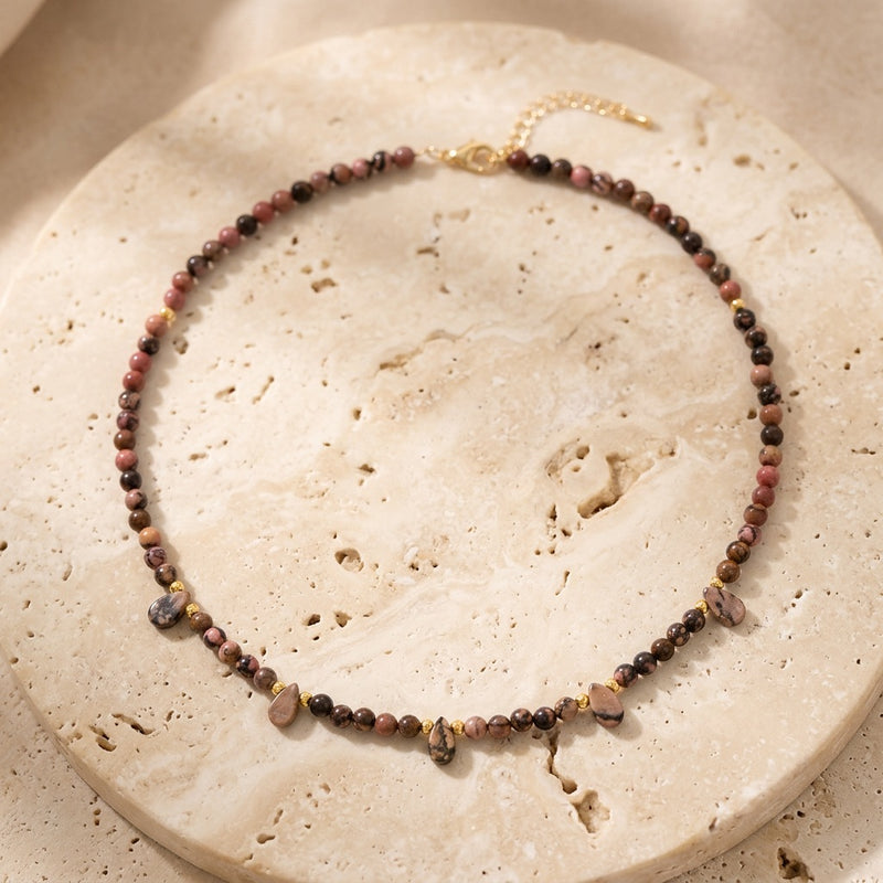 Rhodonite Necklace "Reflection"