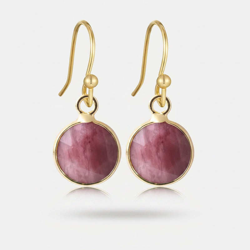Rhodonite Stone Earrings "Precious"