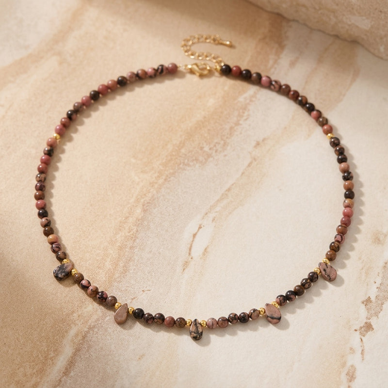 Rhodonite Necklace "Reflection"