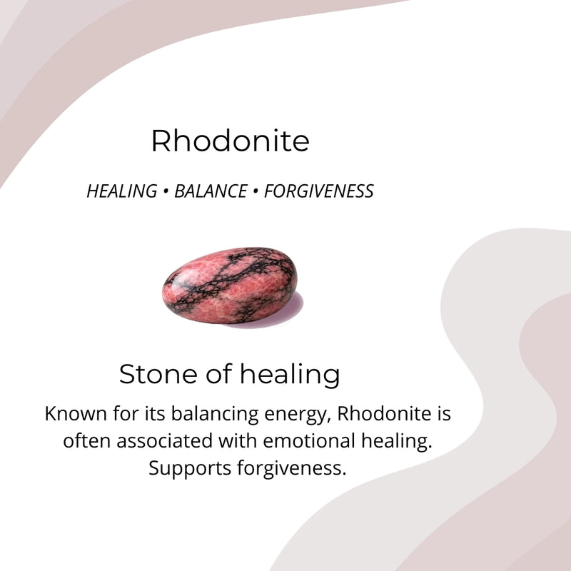 Rhodonite Stone Bracelet “Velora Bloom”