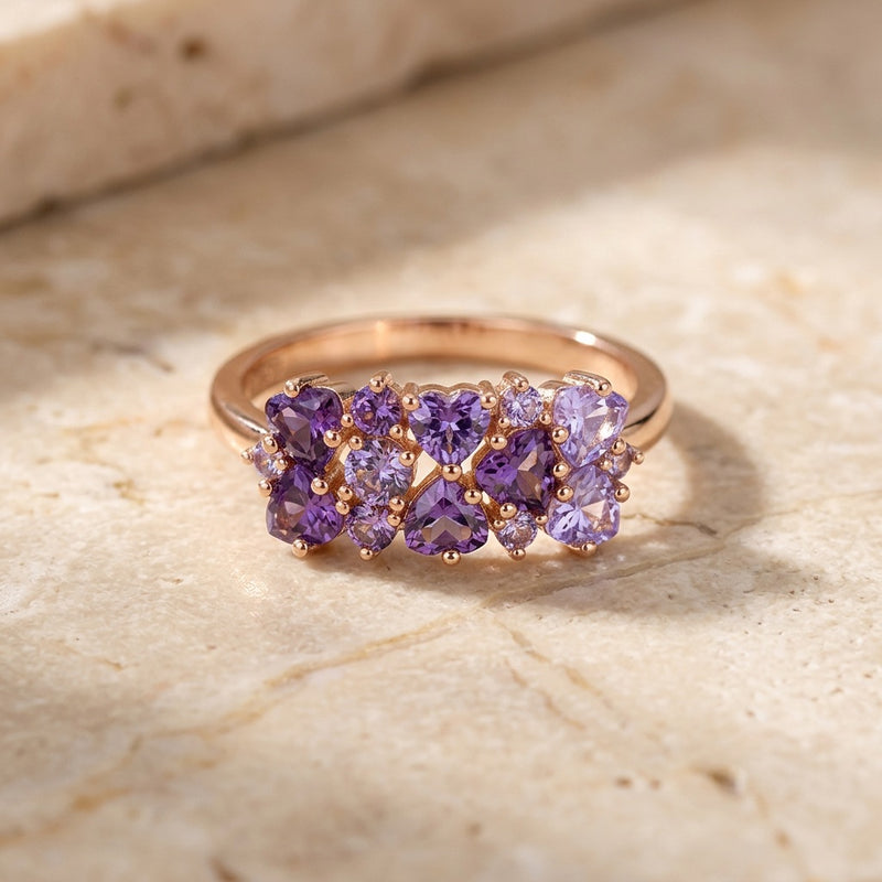 Amethyst Ring rose gold "Printemps"