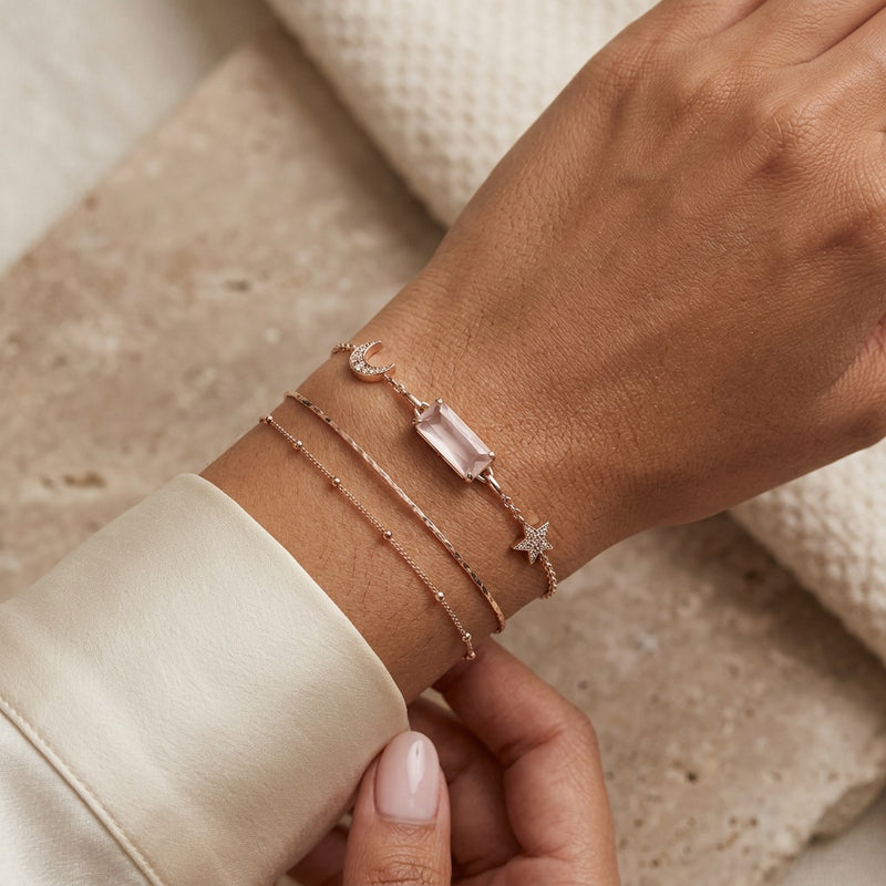 Rose Quartz Bracelet "Selune"
