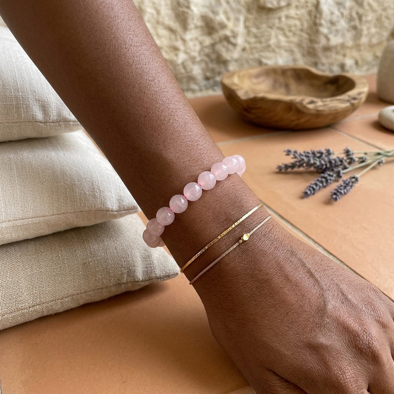 Rose Quartz Stone Bracelet "Element"