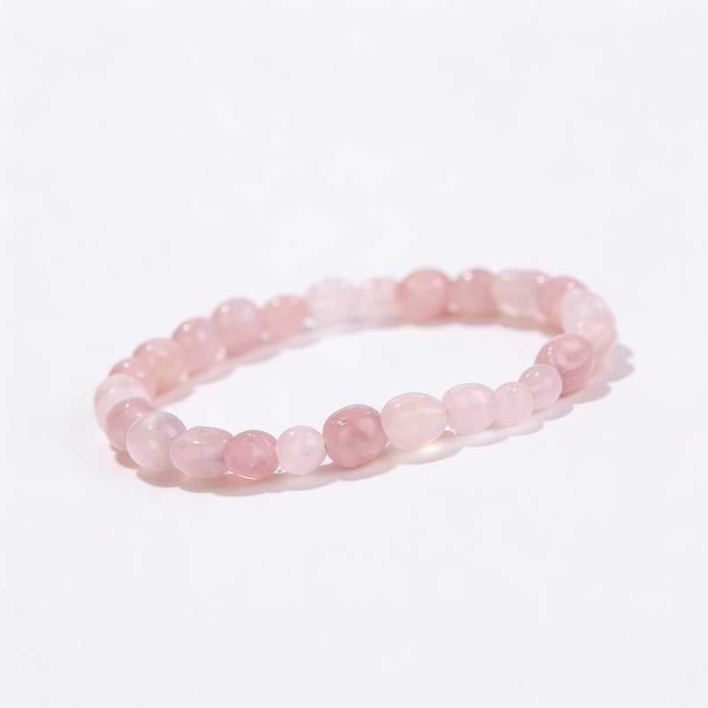 Rose Quartz Bead Bracelet "Blush Serenity"