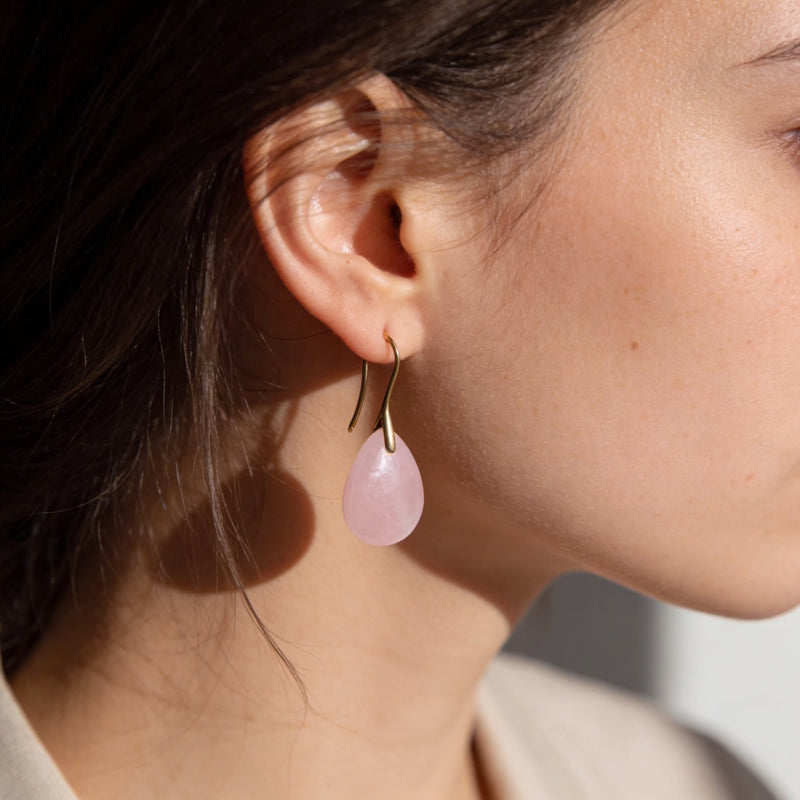 Rose Quartz Earrings "Blushmere"