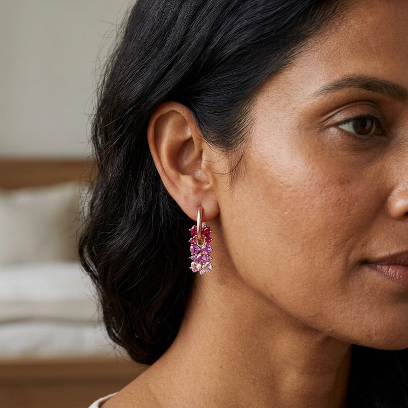 Rose Quartz Earrings "Gradient"